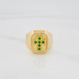 Anillo Cruz 3.95 g / T8 3/4 Oro Amarillo 18K
