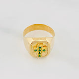 Anillo Cruz 3.95 g / T8 3/4 Oro Amarillo 18K