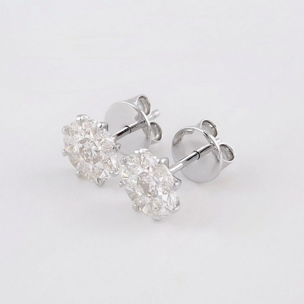 Topos Diamante Flush 1,04 Qts 2.1 g / 4 mm Oro Blanco 18K