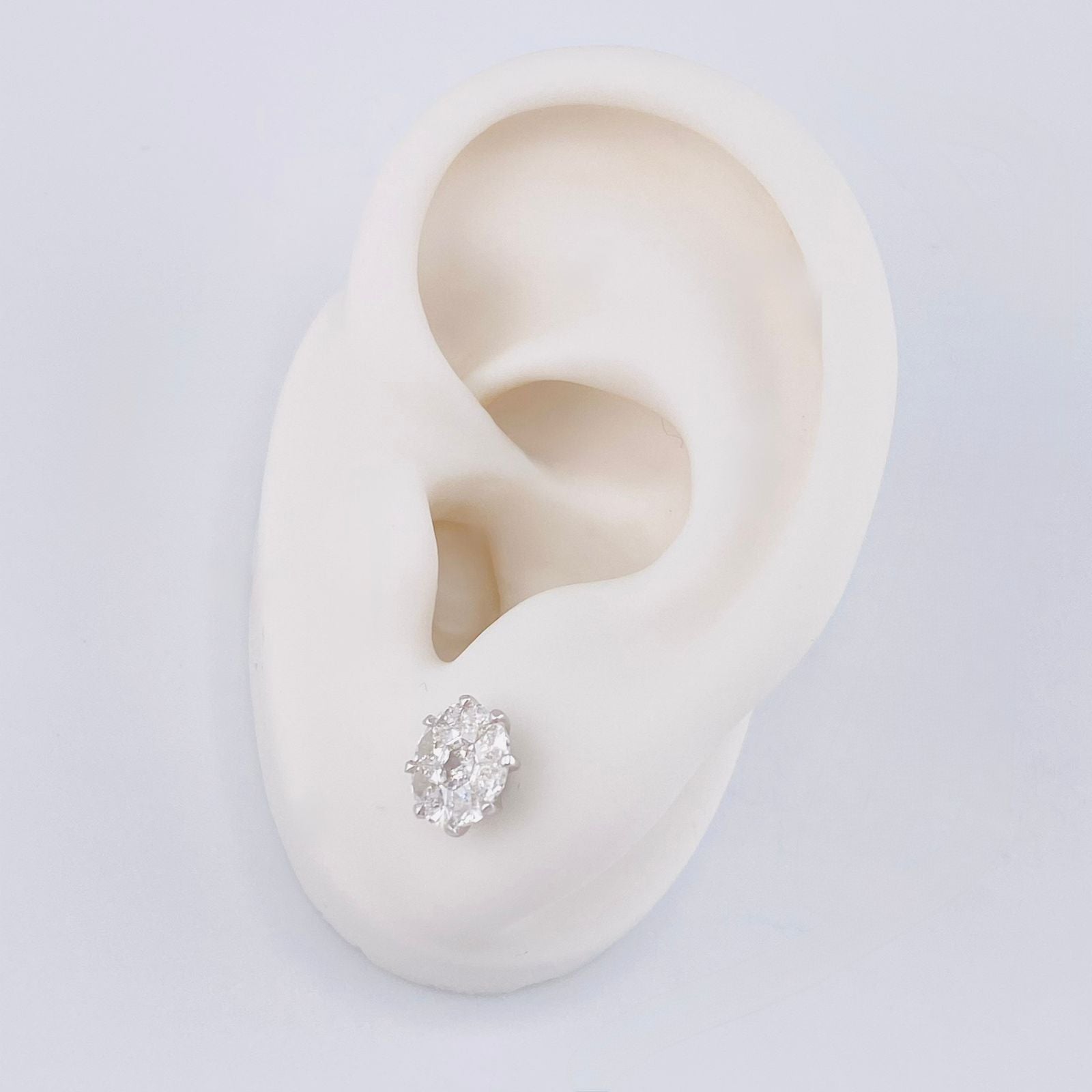 Topos Diamante Flush 1,04 Qts 2.1 g / 4 mm Oro Blanco 18K