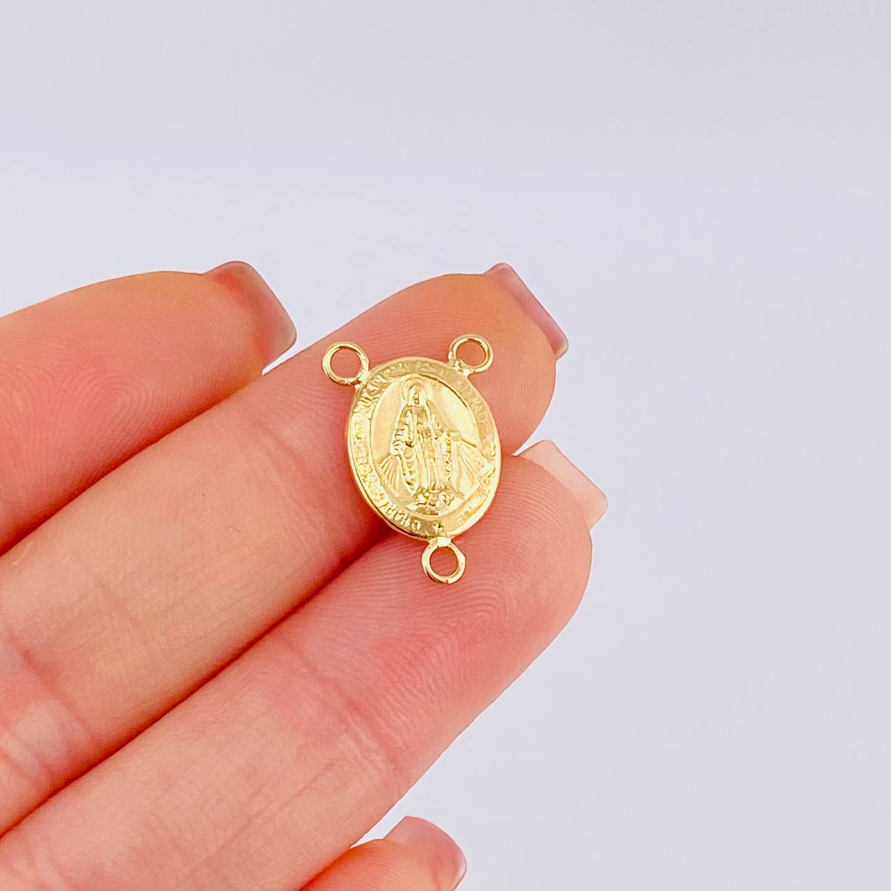 Herraje Crucero Virgen De La Milagrosa Marco 1 g / 2.2 cm Oro Amarillo 18K