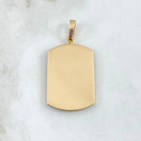 Dije Placa Marco 10gr / 4.8cm / Oro Amarillo 18K