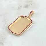 Dije Placa Marco 10gr / 4.8cm / Oro Amarillo 18K