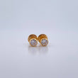 Topos Bisel 0.6gr / Circon Blanco Oro Amarillo 18K &