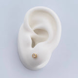 Topos Bisel 0.6gr / Circon Blanco Oro Amarillo 18K &