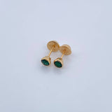 Topos Bisel 0.45gr / Circon Verde Oro Amarillo &