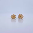Topos GG 0.85gr / Circones Blancos Oro Amarillo 18K &