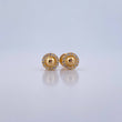 Topos Circulo Centro Domo 0.95gr / Circones Blancos Oro Amarillo 18K &