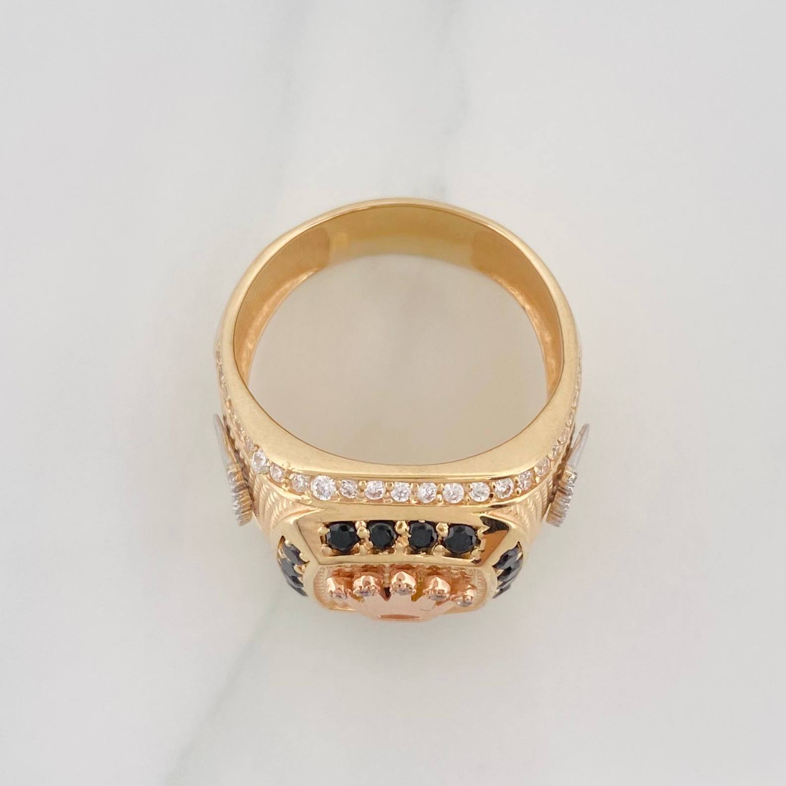 Anillo Corona 10.5 g / T10 Tres Oros 18K