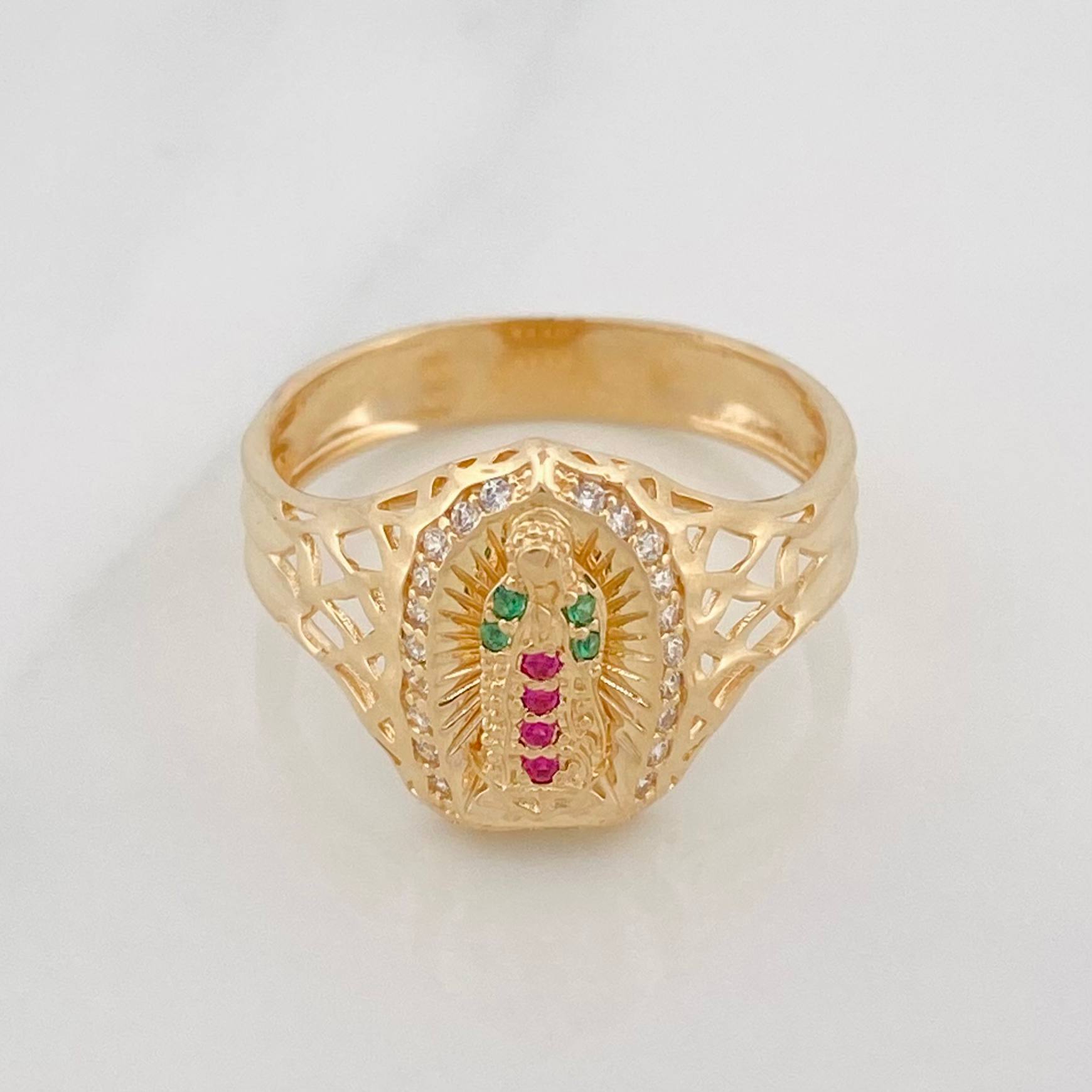 Anillo Virgen Guadalupe 3.3 g / Oro Amarillo 18K