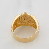 Anillo Corona 6.6g / T7 Dos Oros Amarillo Blanco 18K