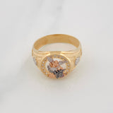Anillo San Miguel Arcángel 6.05 g / T9 3/4 Tres Oros 18K
