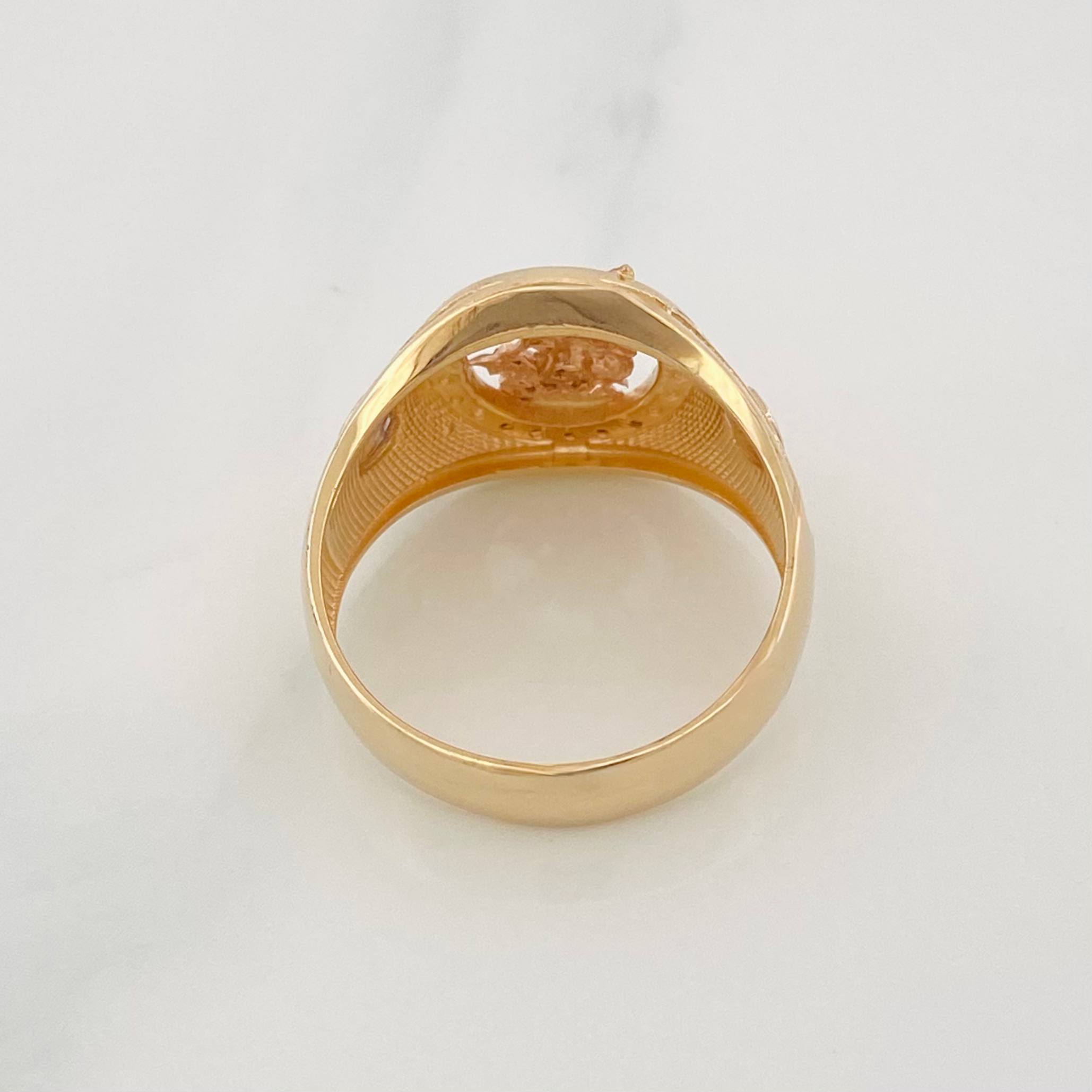 Anillo San Miguel Arcángel 6.05 g / T9 3/4 Tres Oros 18K