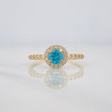 Anillo Halo 2.15 g / T7 3/4 Oro Amarillo 18K