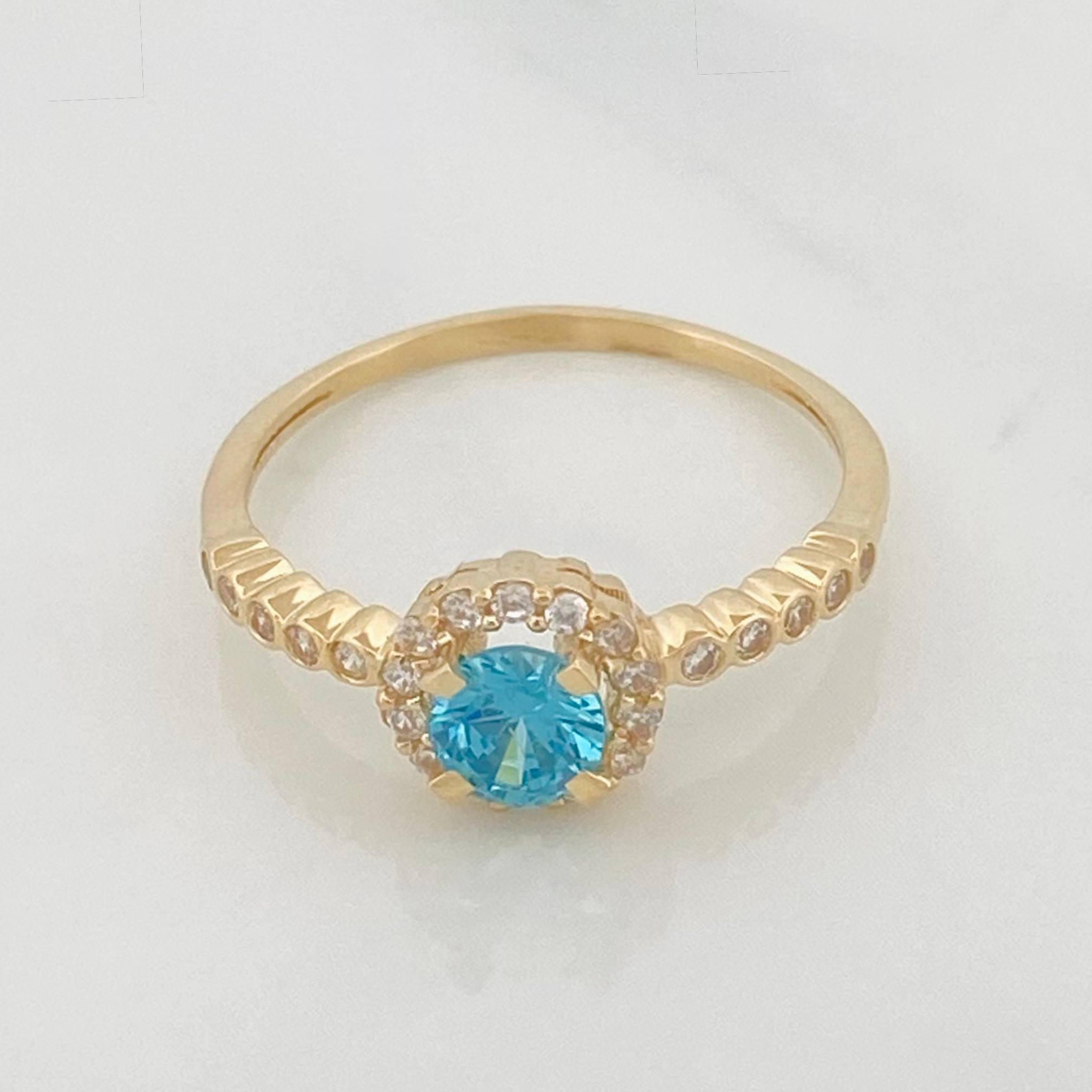 Anillo Halo 2.15g / T6 3/4 Oro Amarillo 18K