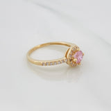 Anillo Halo 2.6 g / T7 1/2 Oro Amarillo 18K