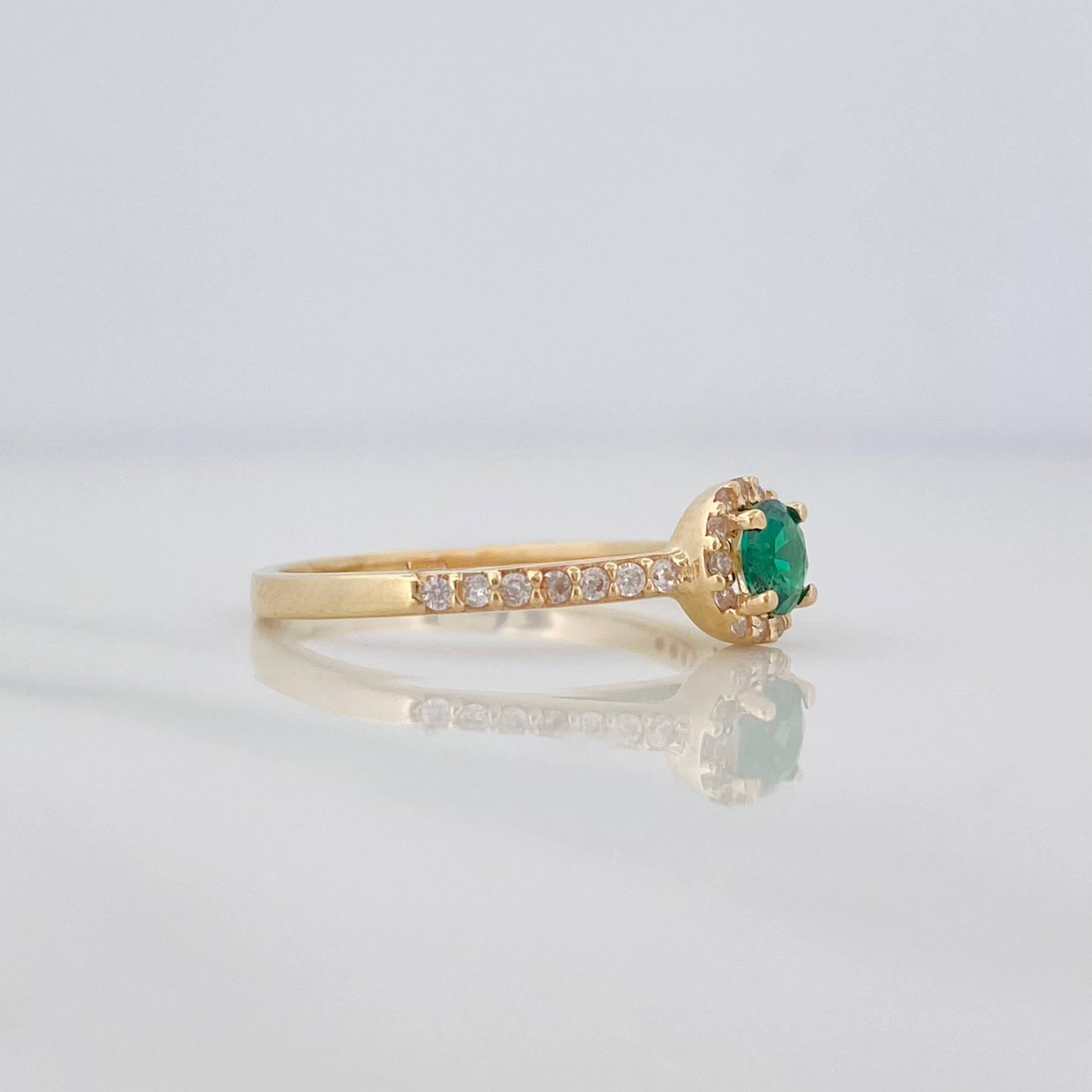 Anillo Halo 2.35 g / T6 3/4 Oro Amarillo 18K