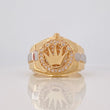 Anillo Corona 6.6g / T7 Dos Oros Amarillo Blanco 18K