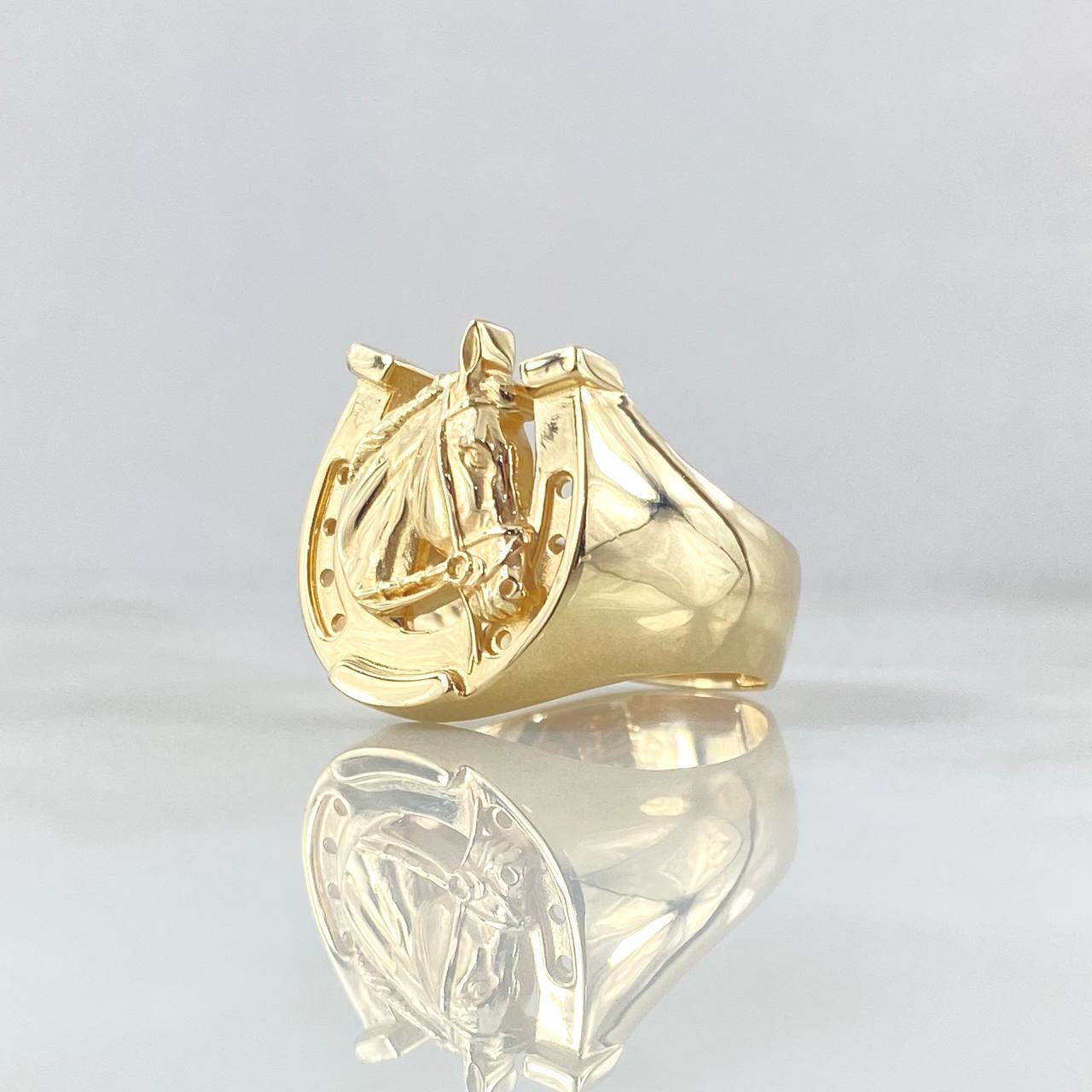 Anillo Herradura Caballo 6.65gr / T11 / Liso Oro Amarillo 18K