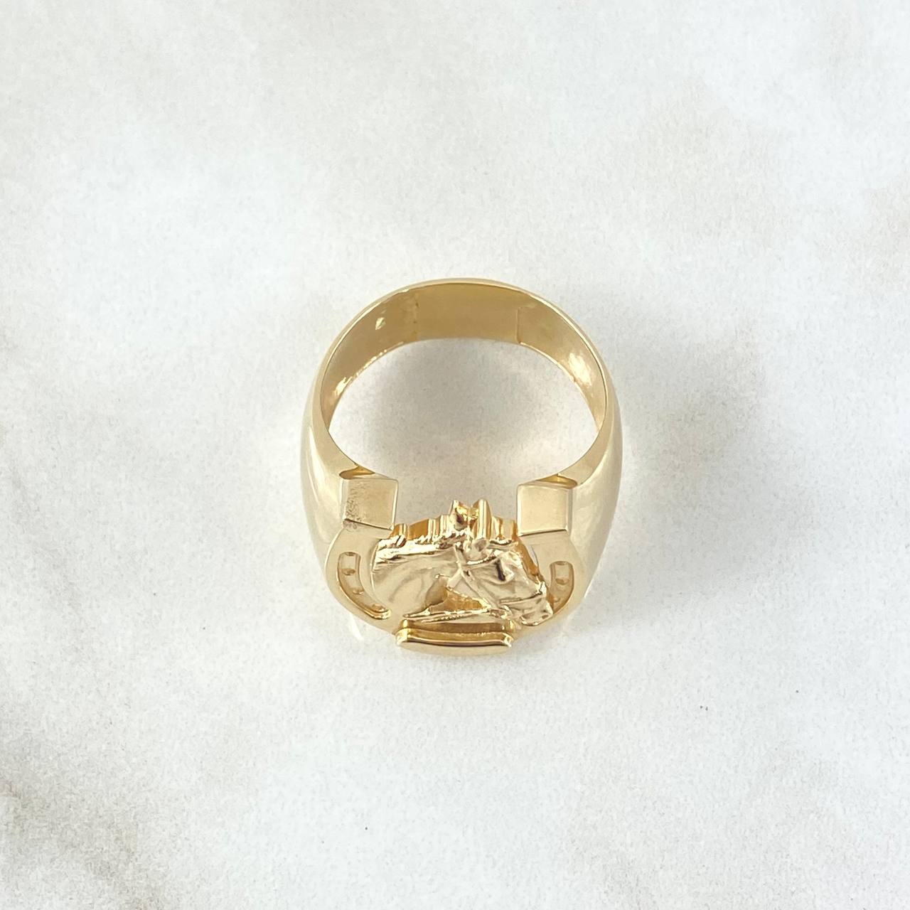 Anillo Herradura Caballo 6.65gr / T11 / Liso Oro Amarillo 18K