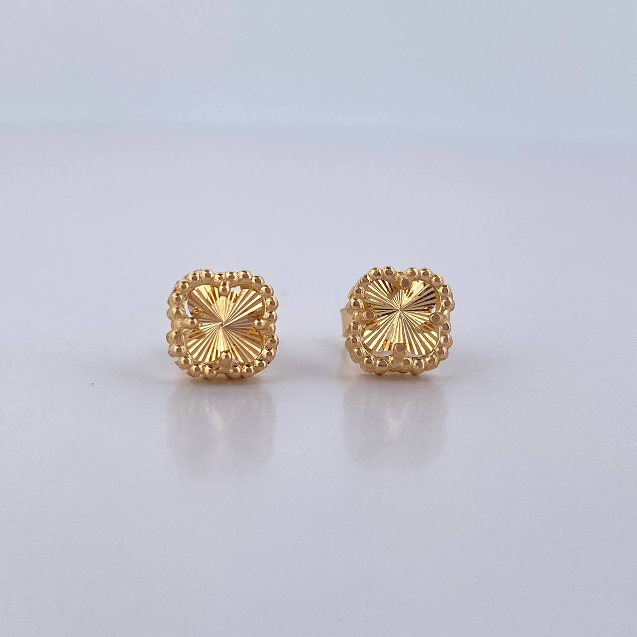 Topos Trebol VCyA 2.05gr / Diamantados Oro Amarillo Nac.Esp. 18K &