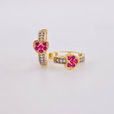 Candongas Corazón Tupido 2.2g / 1.2cm Oro Amarillo 18K