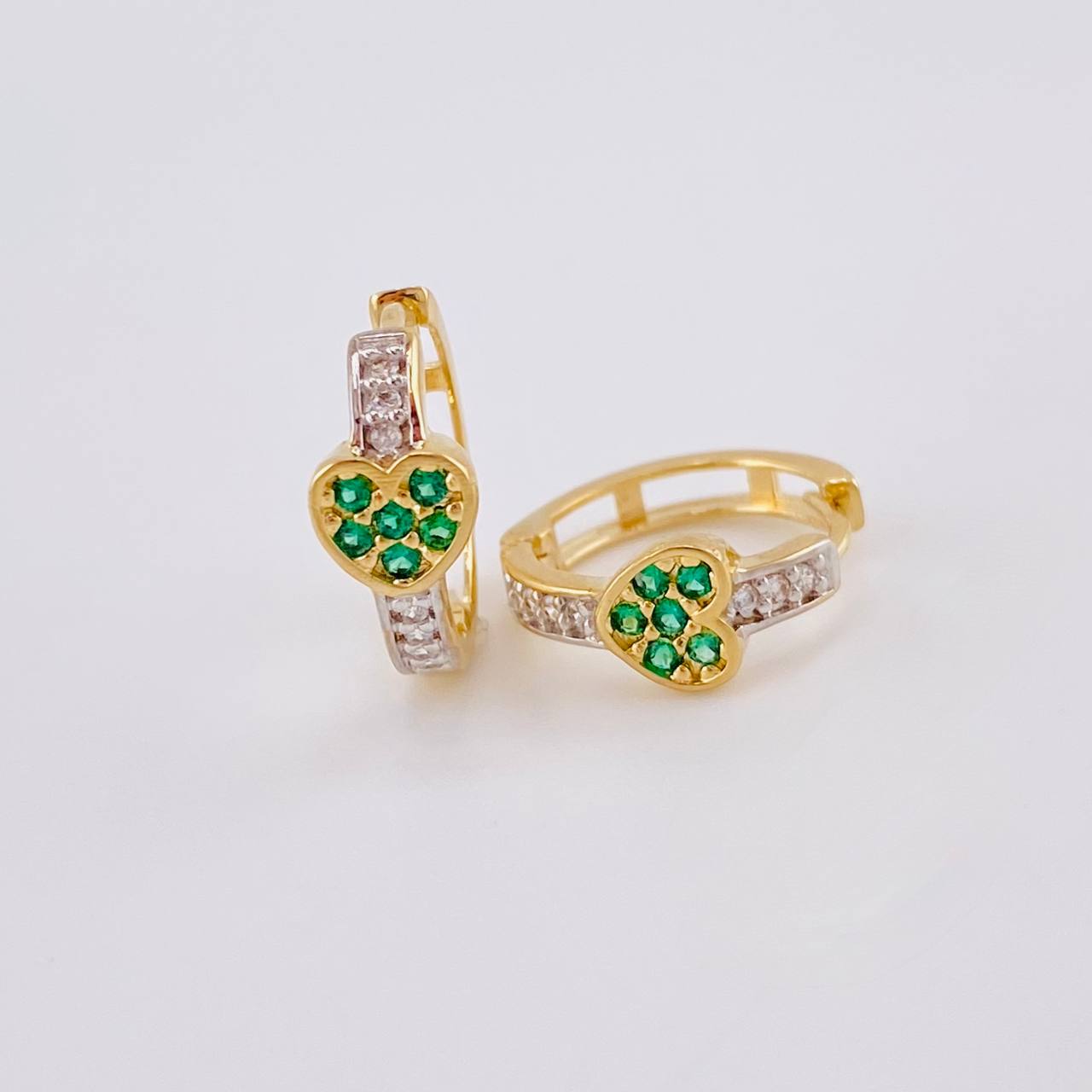 Candongas Corazón Tupido 2.25g / 1.2cm Oro Amarillo 18K