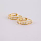 Candongas Carril Tupido 1.2g / 1cm Oro Amarillo 18K
