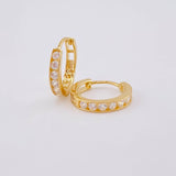 Candongas Carril Tupido 1.15g / 1cm Oro Amarillo 18K