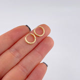 Candongas Carril Tupido 1.2g / 1cm Oro Amarillo 18K