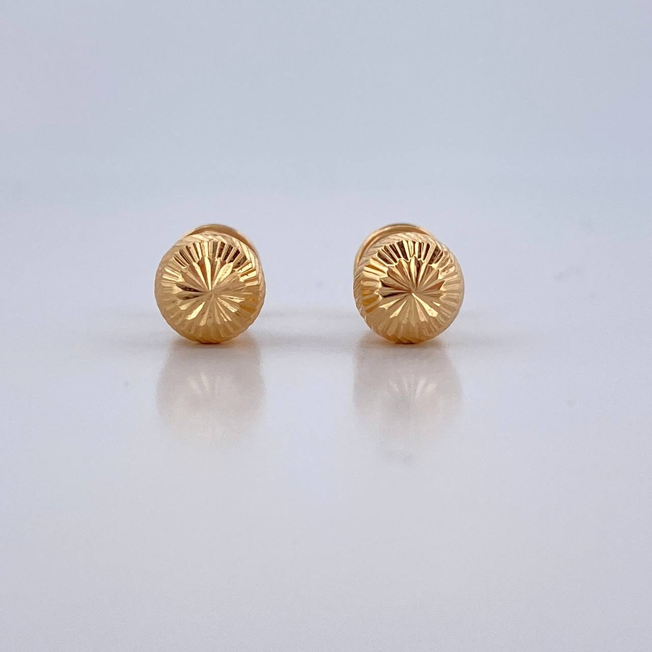 Topos Bola 1.1gr / 8mm Diamantadas Oro Amarillo 18K $