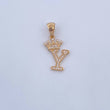 Dije Letra Y Corona 1.55gr / 2.6cm / Circones Blancos Oro Amarillo 18K &