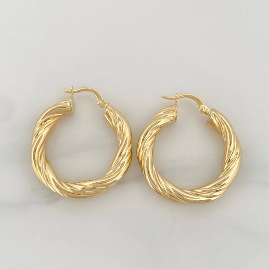 Candongas Bella 4.9 g / 3 cm Oro Amarillo 18K
