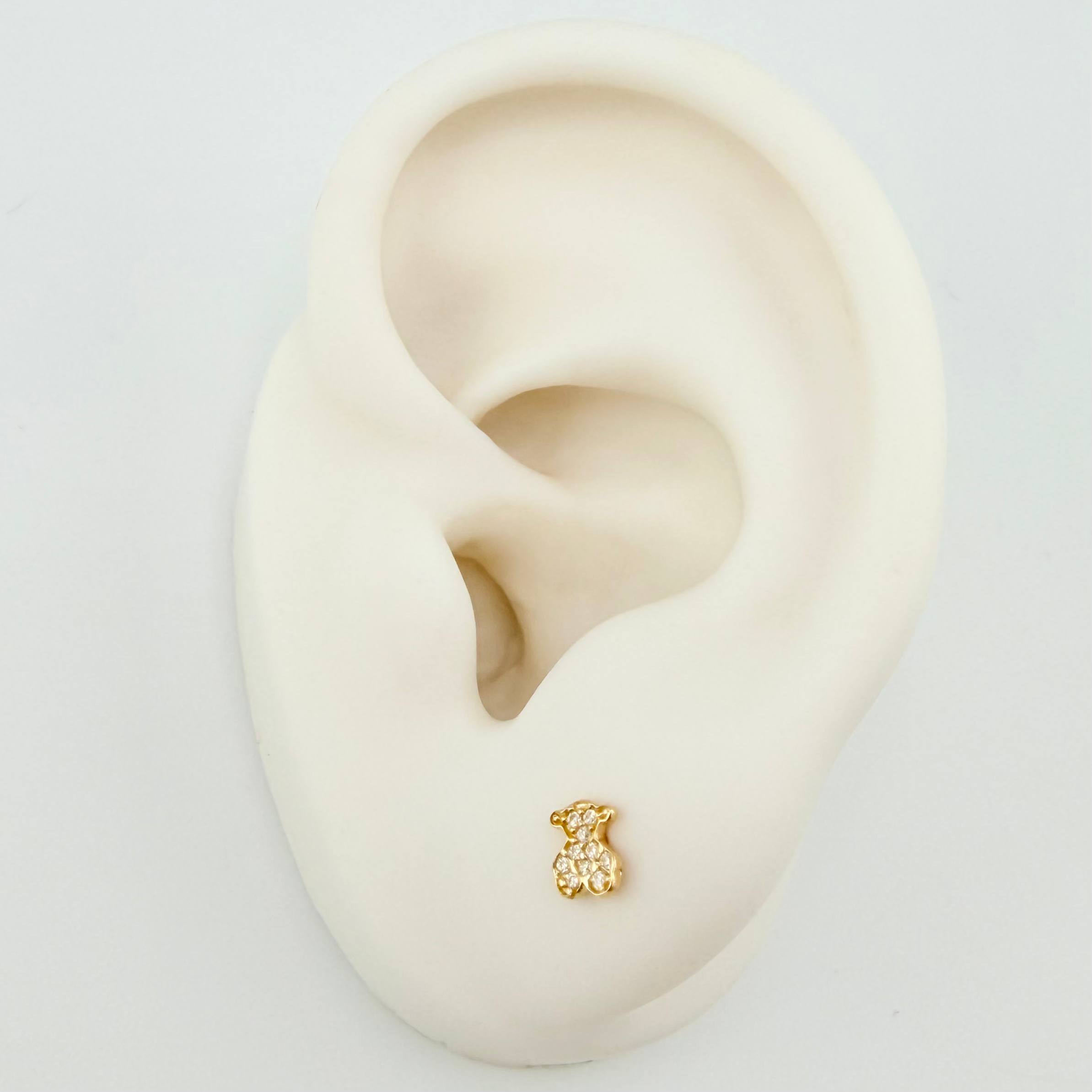 Topos Oso Tupido 0.6gr / 5mm Oro Amarillo 18K