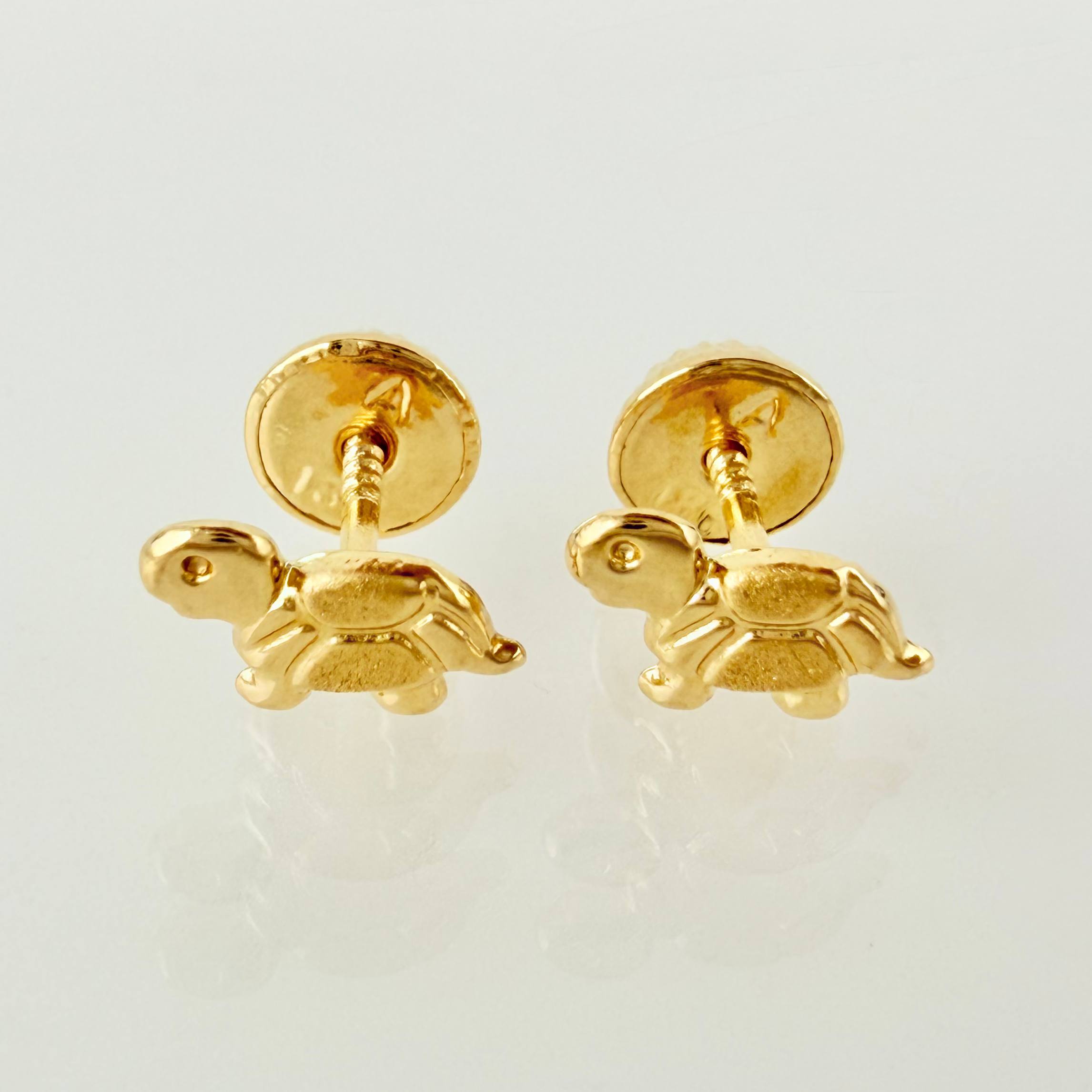 Topos Tortuga 0.55gr / 8mm Oro Amarillo 18K