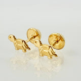 Topos Tortuga 0.5gr / 8mm Oro Amarillo 18K