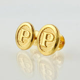 Topos Letra P 0.75gr / 9mm Oro Amarillo 18K