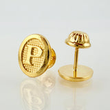 Topos Letra P 0.75gr / 9mm Oro Amarillo 18K