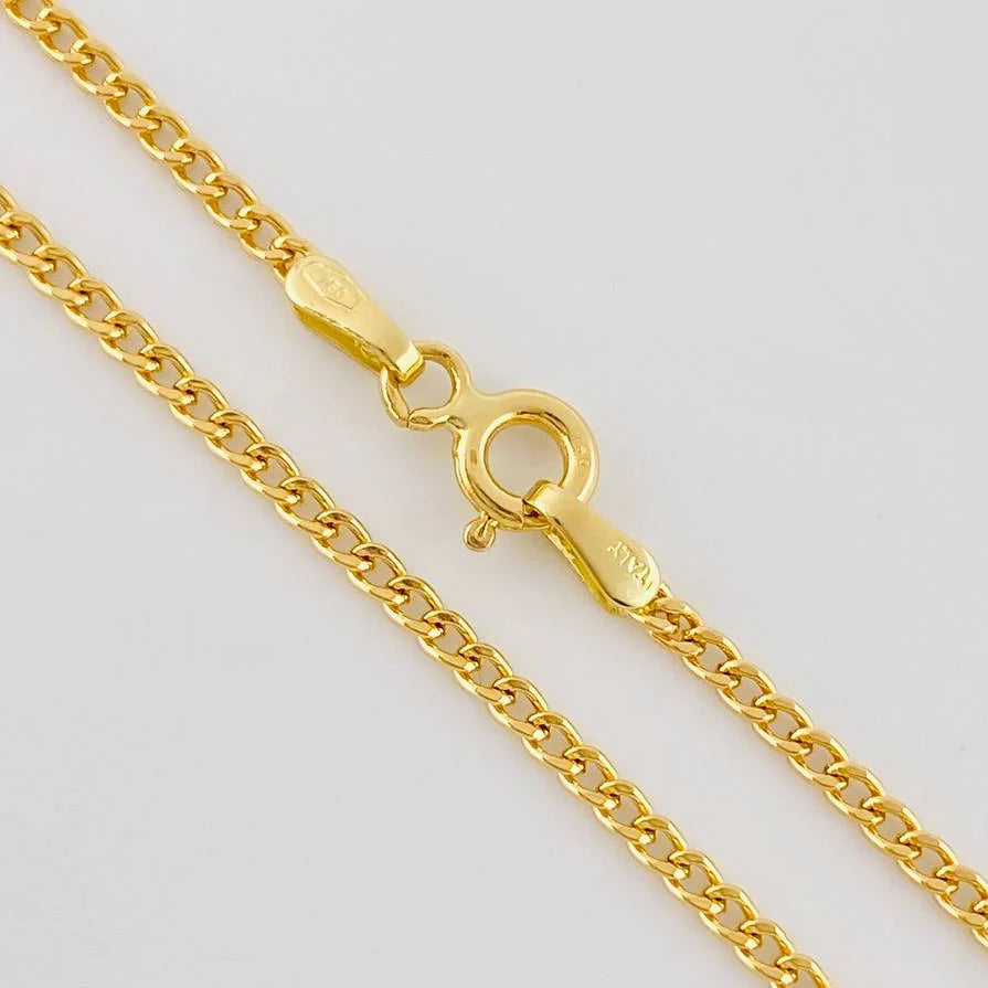 Cadena Cubana 3.35g / 40cm / 3mm Oro Amarillo 18K