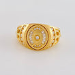Anillo Ovalo doble cruz 9.35g / T9 3/4 Oro Amarillo 18K