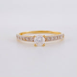 Anillo Solitario Churumbela Cuadrada 1.75g / T7 Oro Amarillo 18K