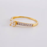 Anillo Solitario Churumbela Cuadrada 1.75g / T7 Oro Amarillo 18K