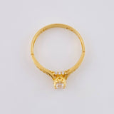 Anillo Solitario Corazones Puenteados 2g / T5 1/4 Oro Amarillo 18K