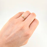Anillo Solitario Corazones Puenteados 2g / T5 1/4 Oro Amarillo 18K