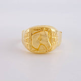 Anillo Sello caballo 3.25g / T11 3/4 Oro Amarillo 18K