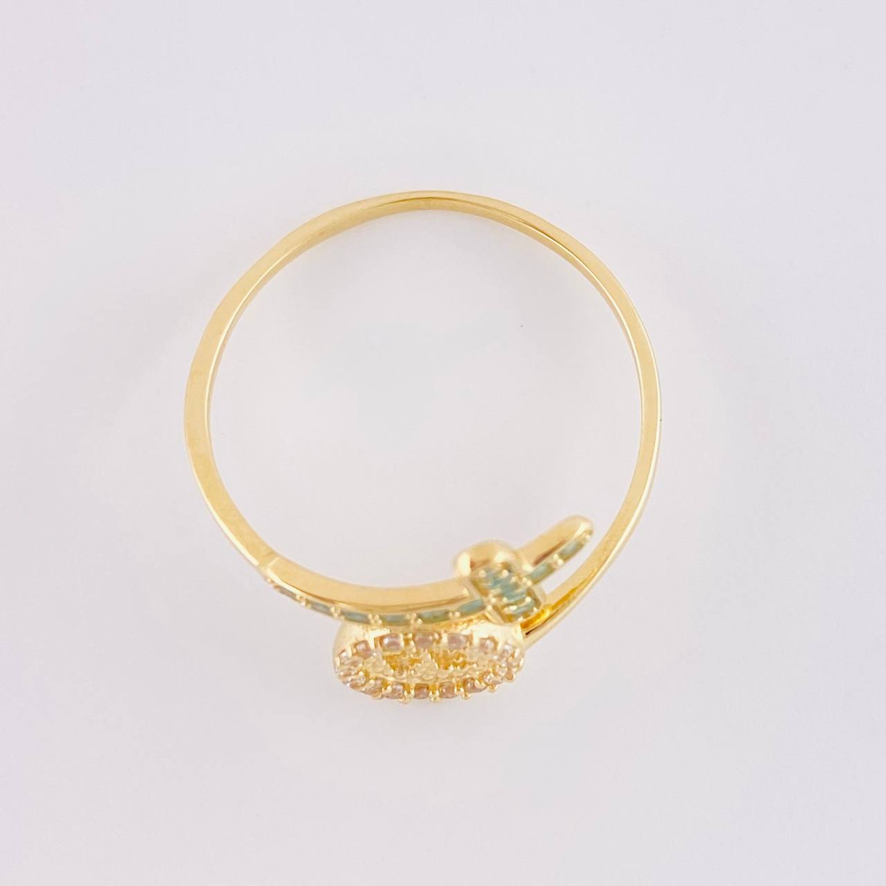 Anillo Circulo fe cruz 1.55g / T6 1/2 Oro Amarillo 18K