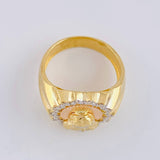 Anillo Rostro cristo 5.85g / T8 3/4 Tres Oros 18K