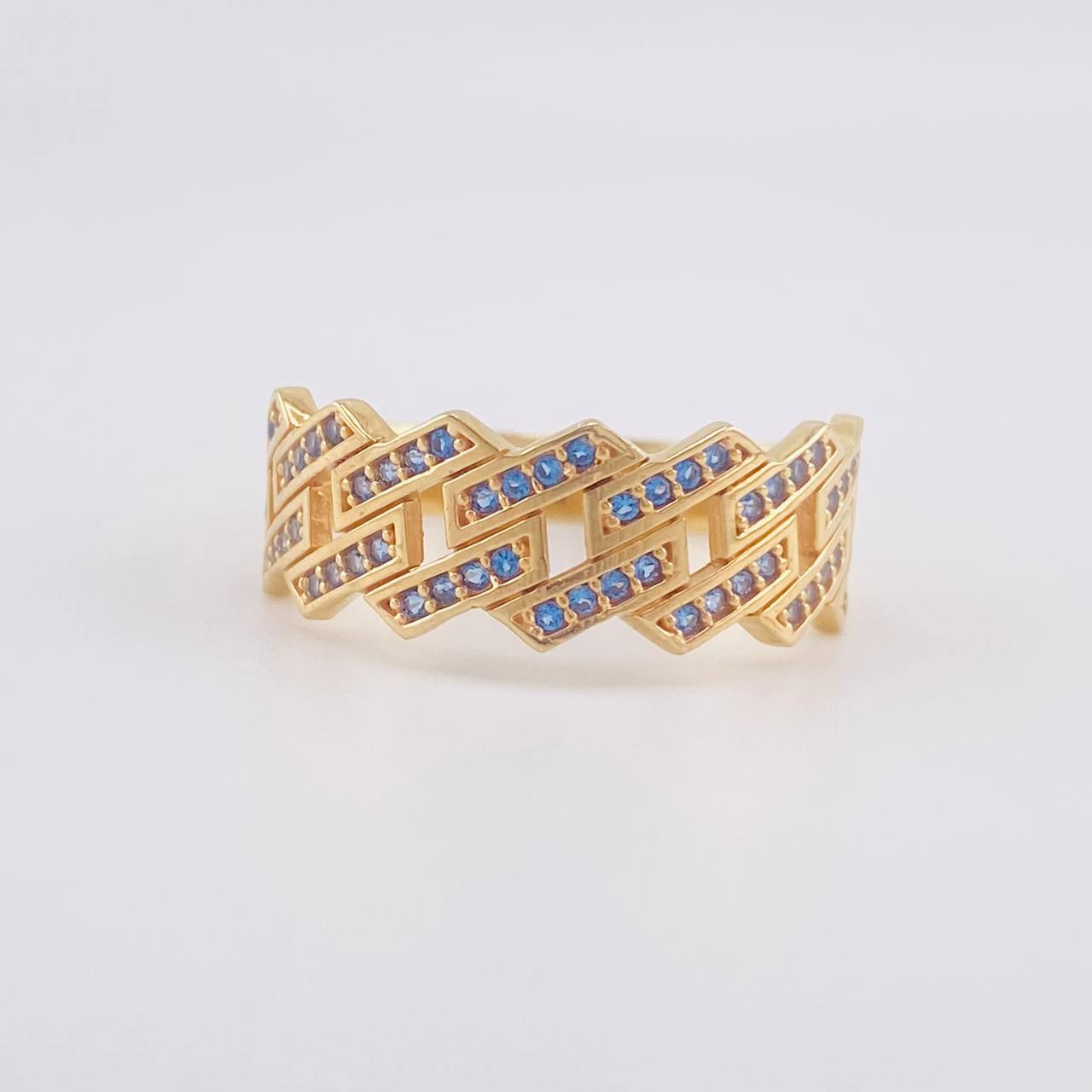 Anillo Cubano cuadrado 4.25g / T10 3/4 Oro Amarillo 18K