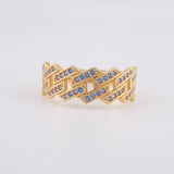 Anillo Cubano cuadrado 4.25g / T10 3/4 Oro Amarillo 18K