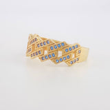 Anillo Cubano cuadrado 4.25g / T10 3/4 Oro Amarillo 18K